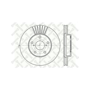 Диск тормозной передний для автомобилей Toyota RAV 4 (ALL 00>); STELLOX 60204578VSX