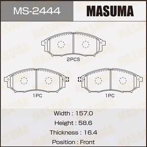 Колодки тормозные передние для а/м NISSAN ALMERA 06-12; MS-2444